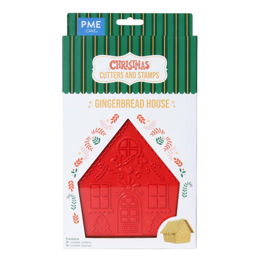 Gingerbread House Cookie Cutters & Stamps 3pc