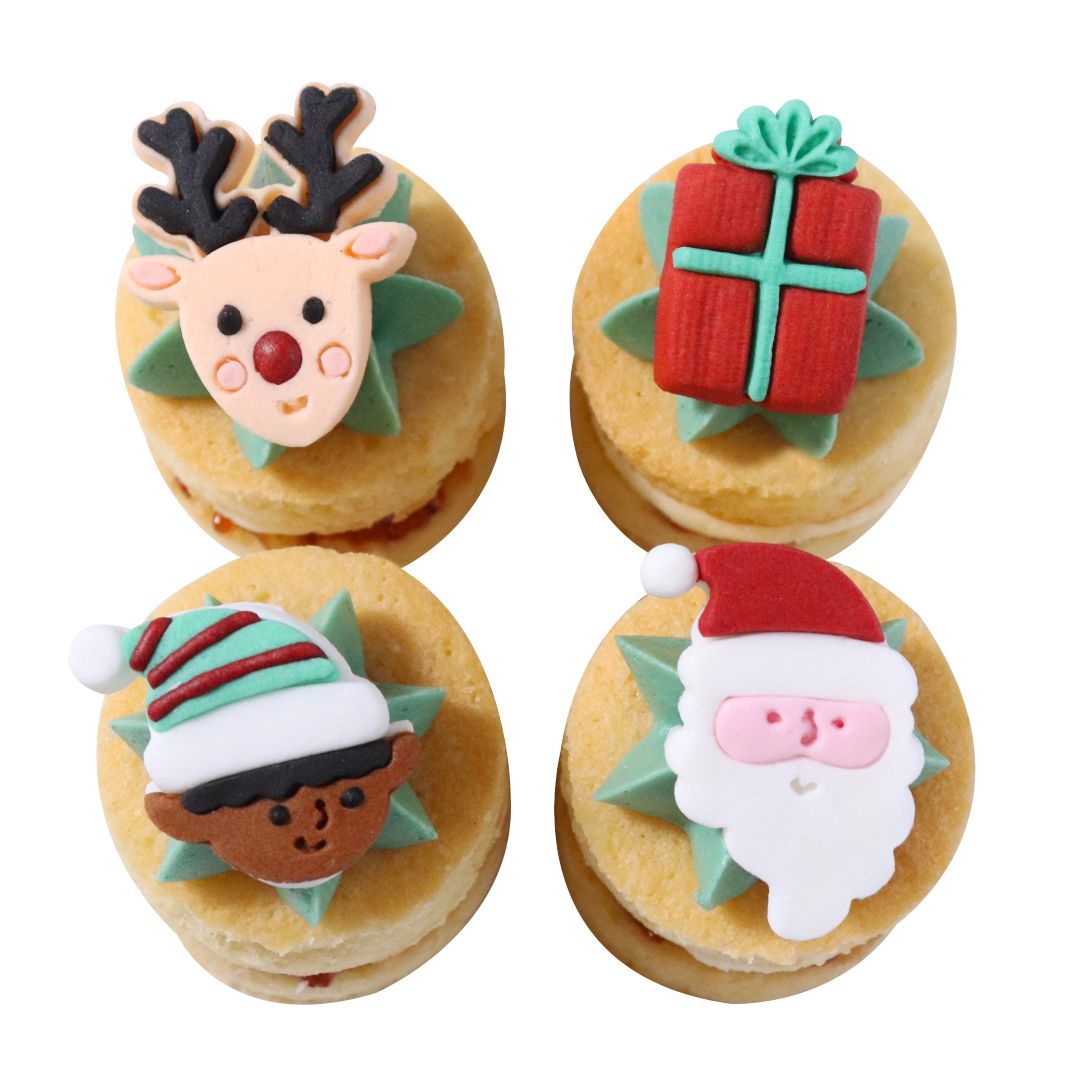 Edible Sugar Decorations - Santa's Coming to Town 12pc