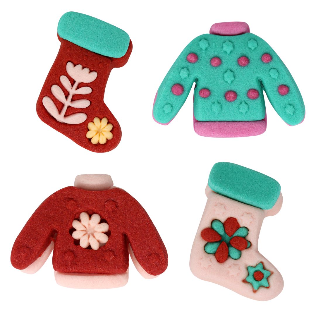 Edible Sugar Decorations - Festive Feels 12pc