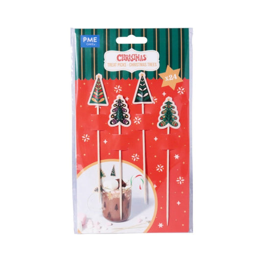 Appetizer Treat Picks - Christmas Trees 24pk