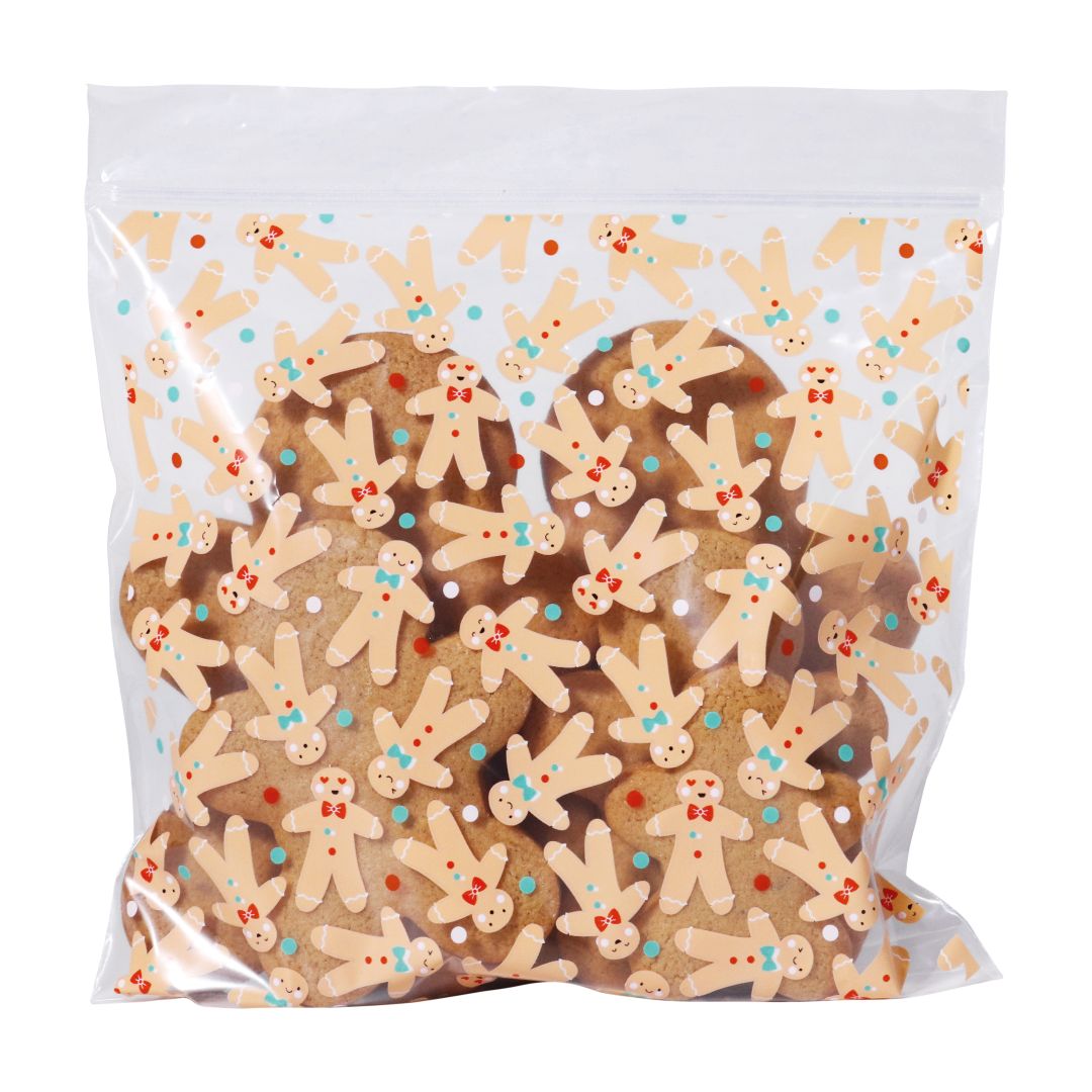 Resealable Treat Bags - Gingerbread 20pk