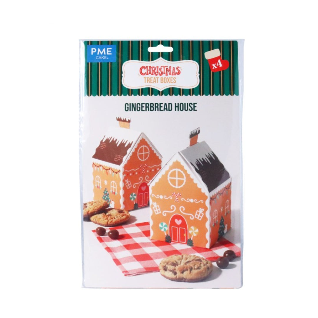 Treat Boxes - Gingerbread House 4pk