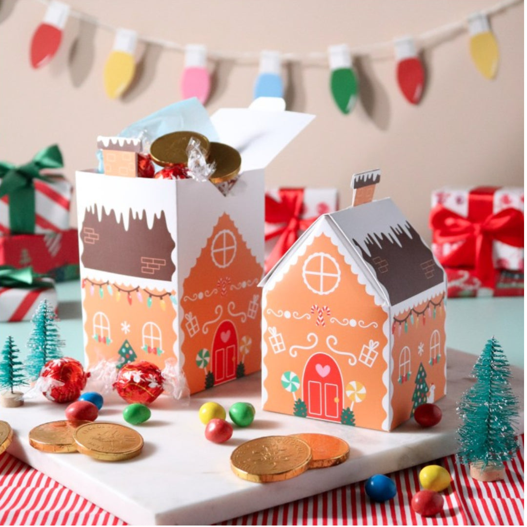 Treat Boxes - Gingerbread House 4pk