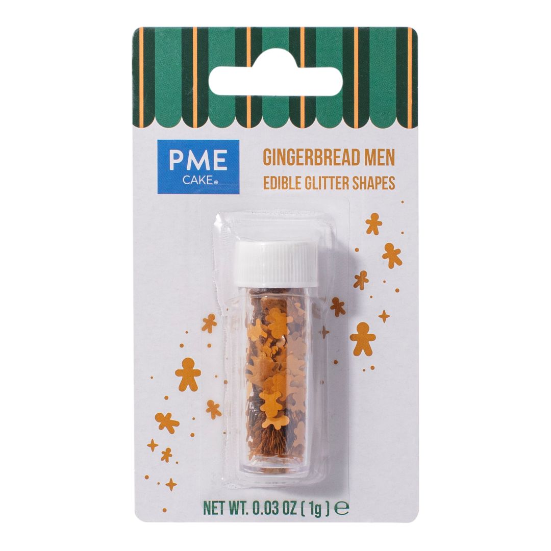 Edible Glitter Shapes - Gingerbread Man