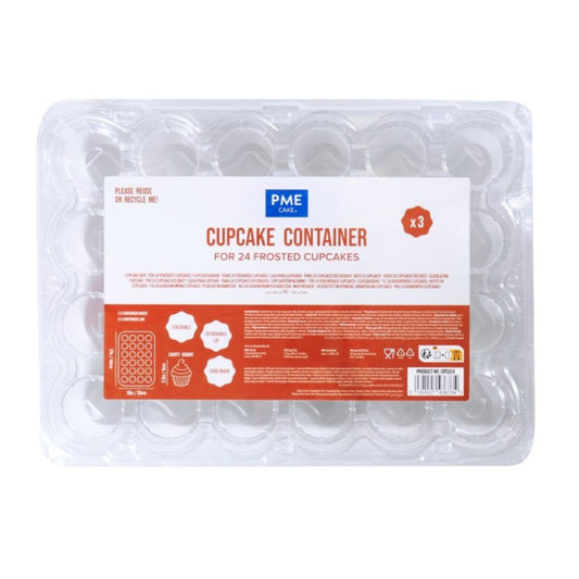 Cupcake Containers Pack of 3 (24 cavities)