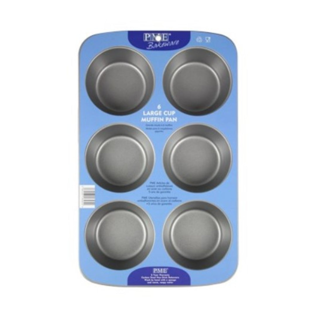 Large Muffin Pan Non Stick 6 Cup