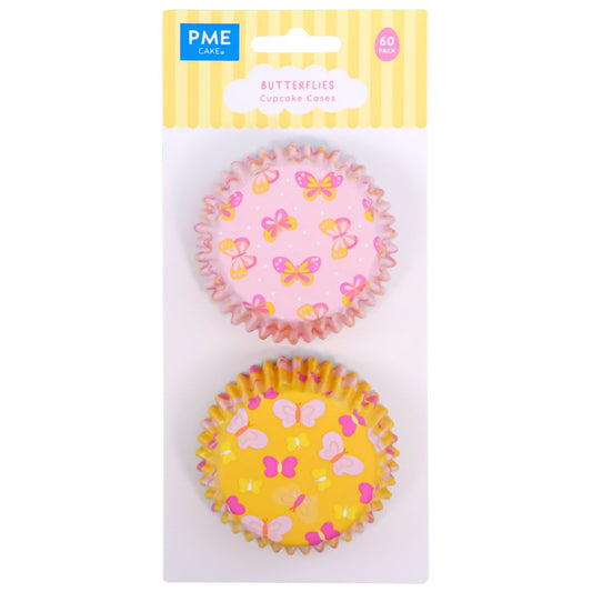 Foil-lined Cupcake Cases - Butterflies 60pk