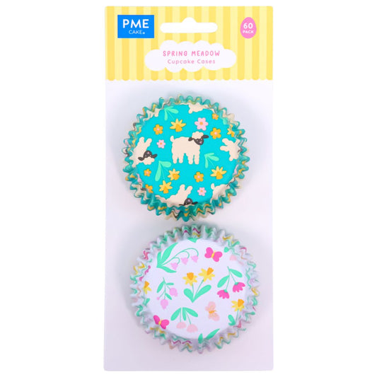 Foil-lined Cupcake Cases - Spring Meadow 60pk
