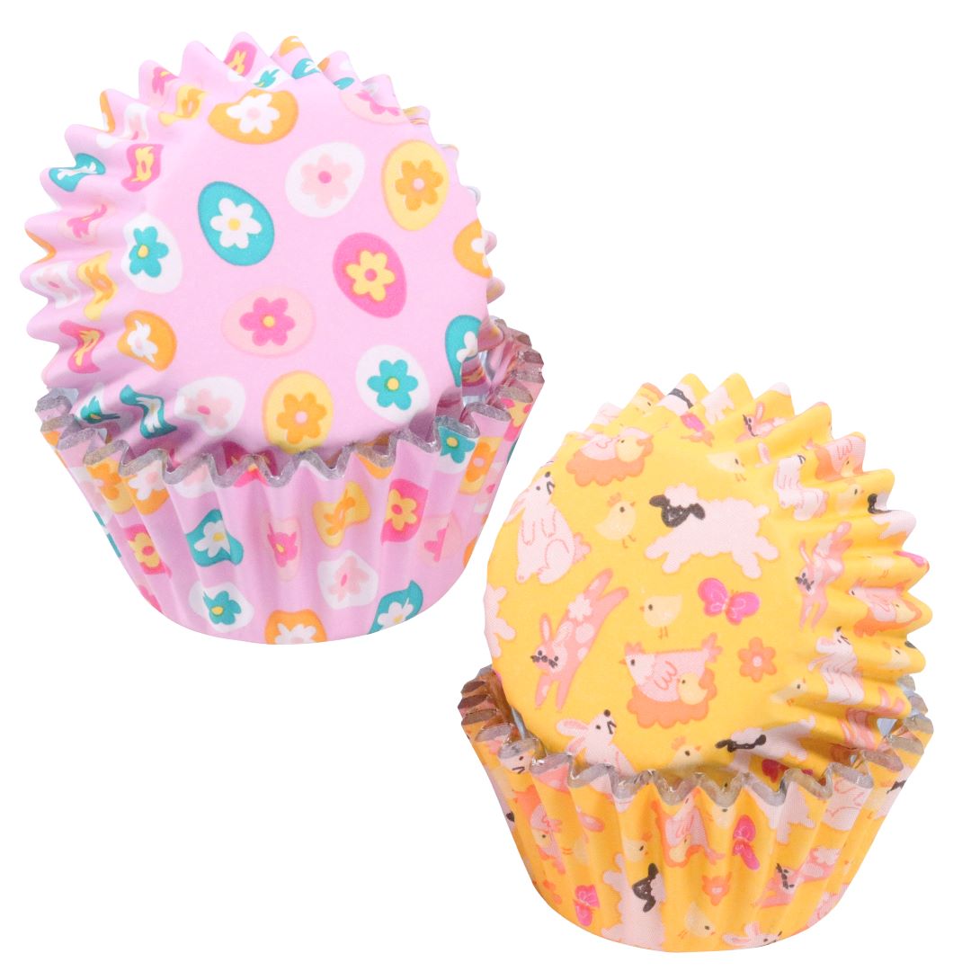 Mini Foil-lined Cupcake Cases - Easter 60pk