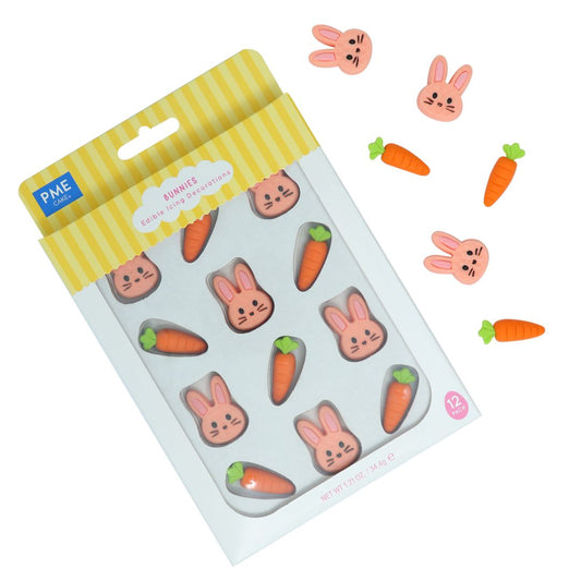 Edible Sugar Decorations - Bunnies 12pc