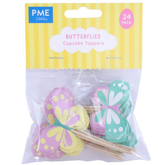 Cupcake Toppers - Butterflies Set of 24