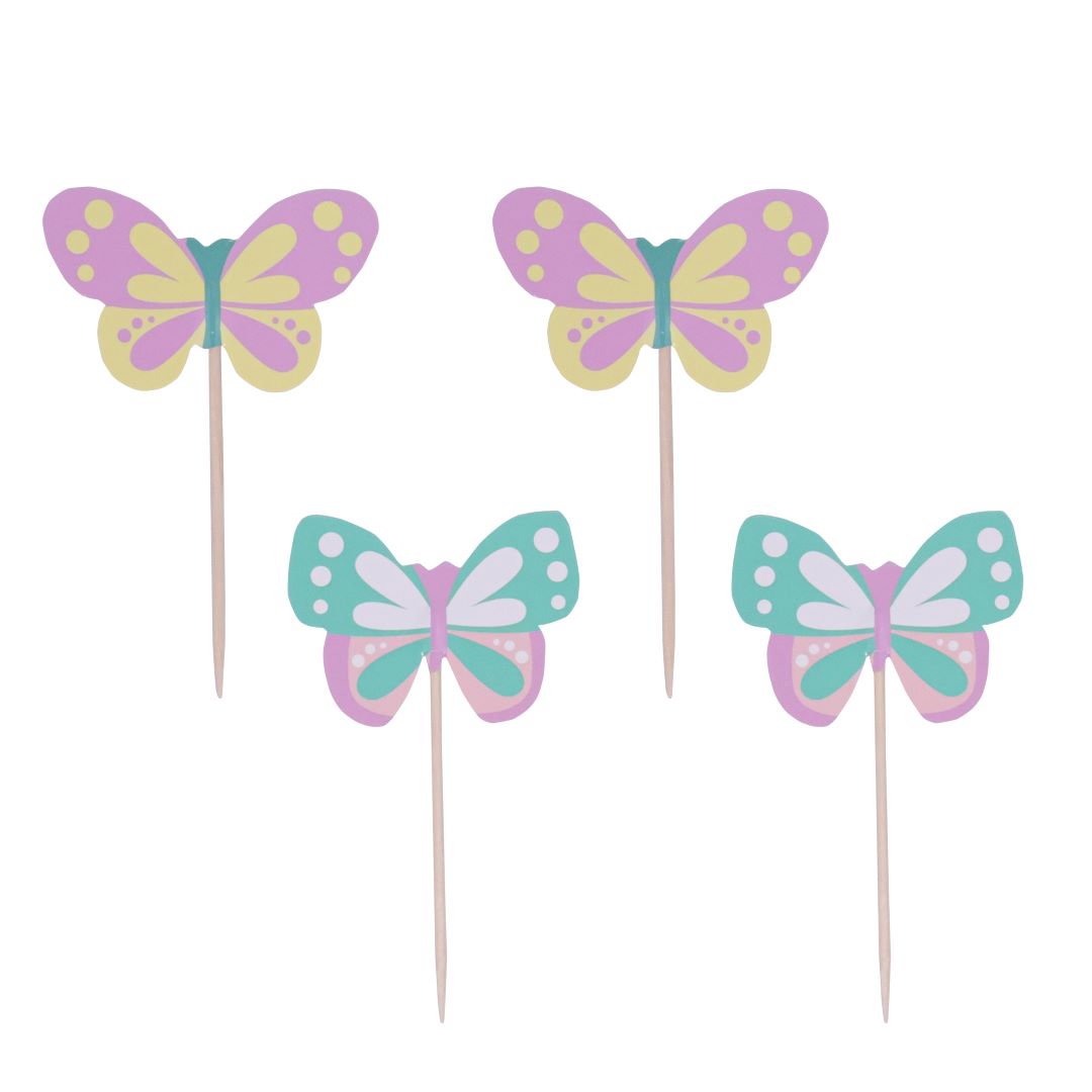 Cupcake Toppers - Butterflies Set of 24