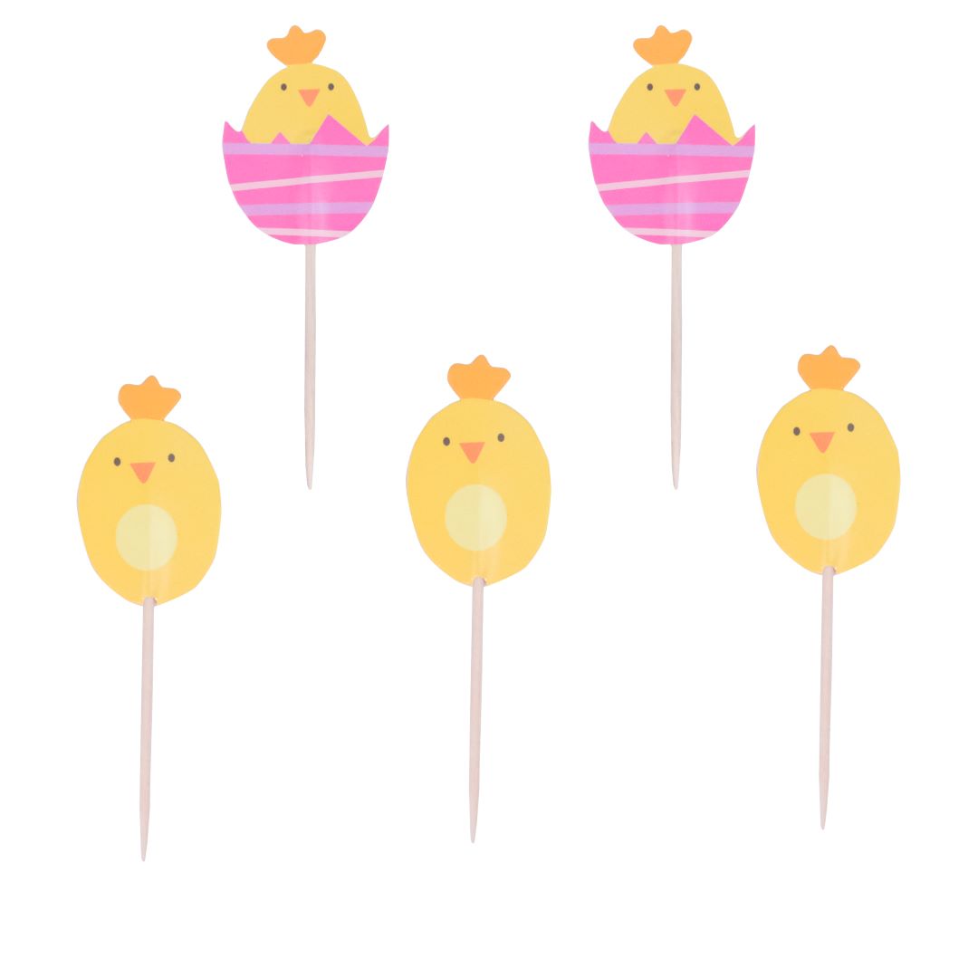 Easter Cupcake Toppers - Chicks Set of 24