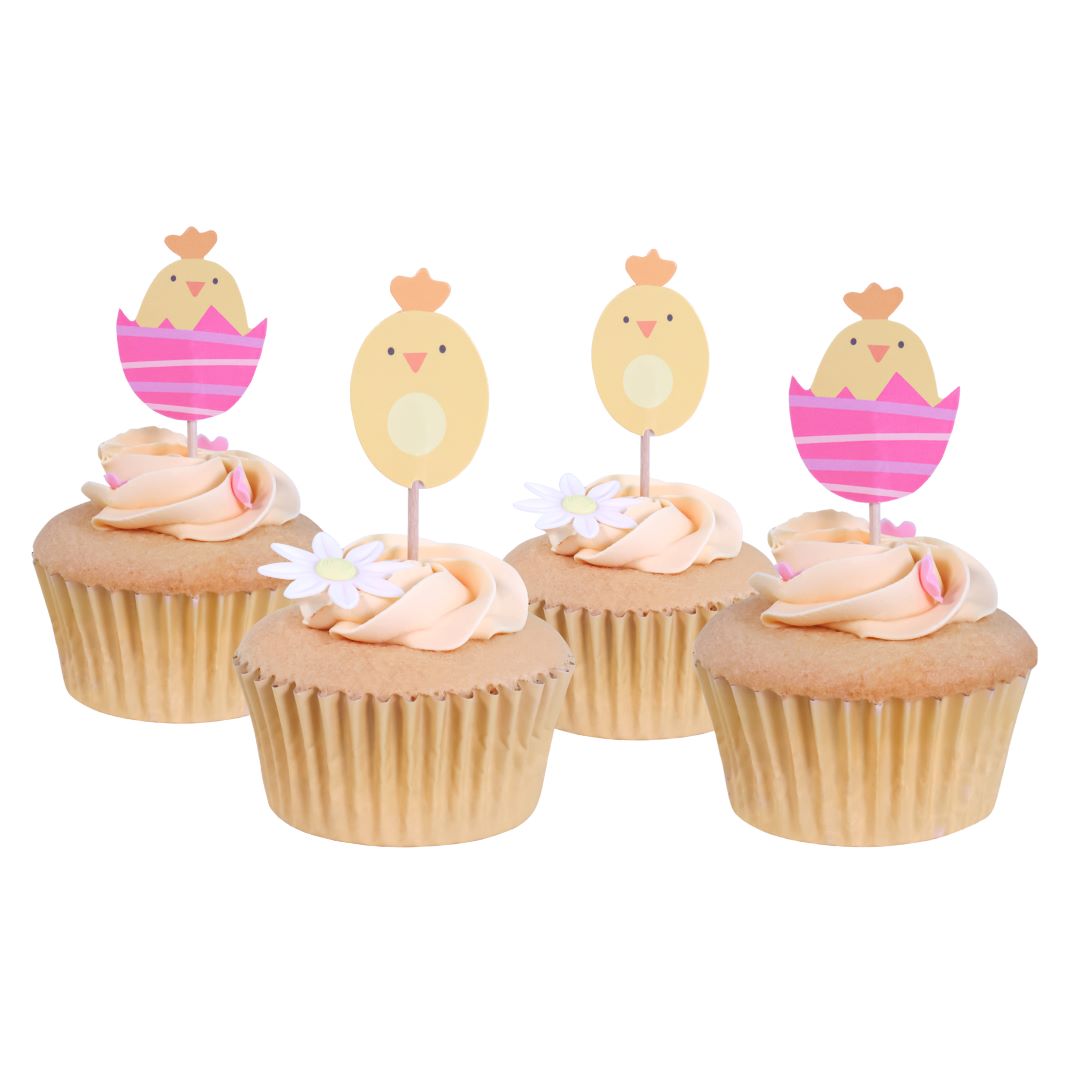Easter Cupcake Toppers - Chicks Set of 24