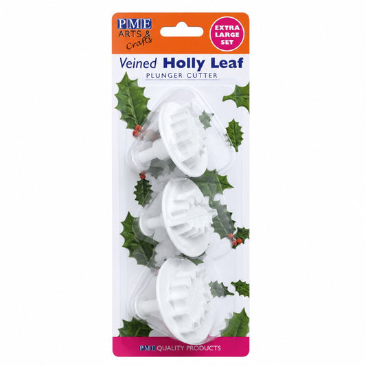 Veined Holly Leaf Larger Cutters Set 3