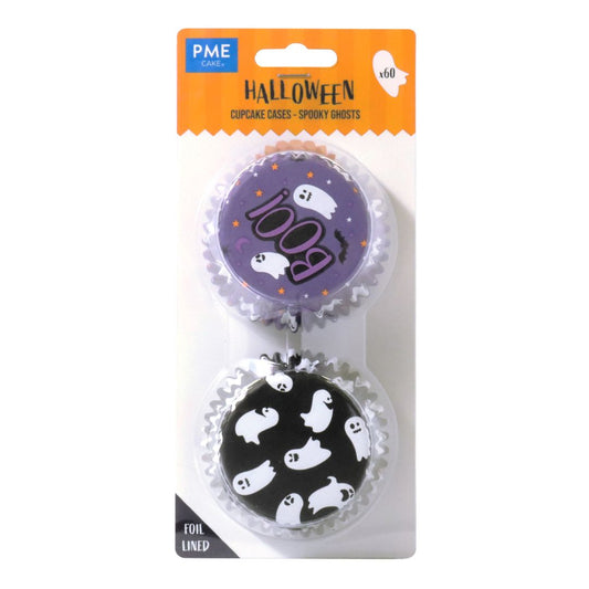 Foil-lined Cupcake Cases - Spooky Ghosts (Pack of 60)