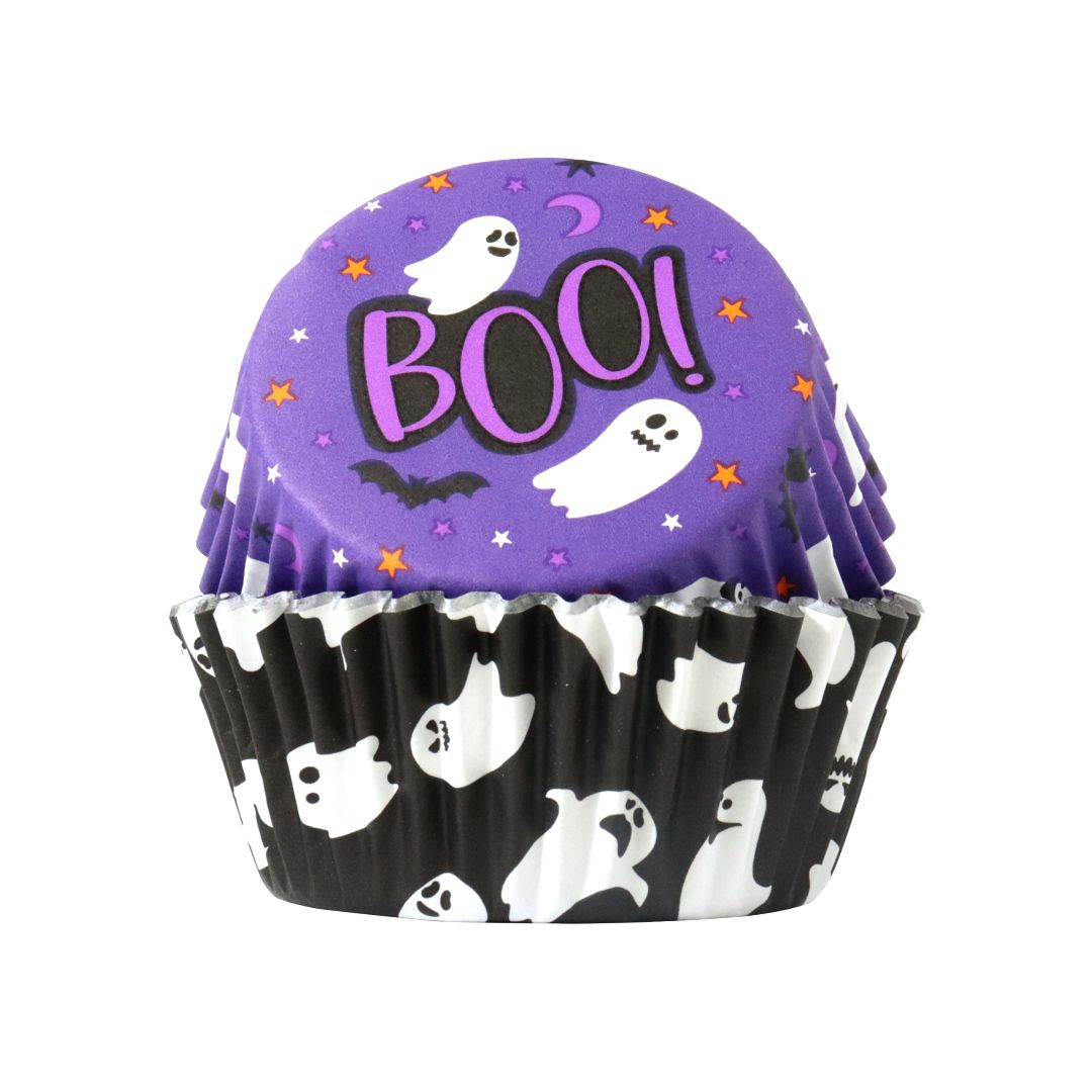 Foil-lined Cupcake Cases - Spooky Ghosts (Pack of 60)