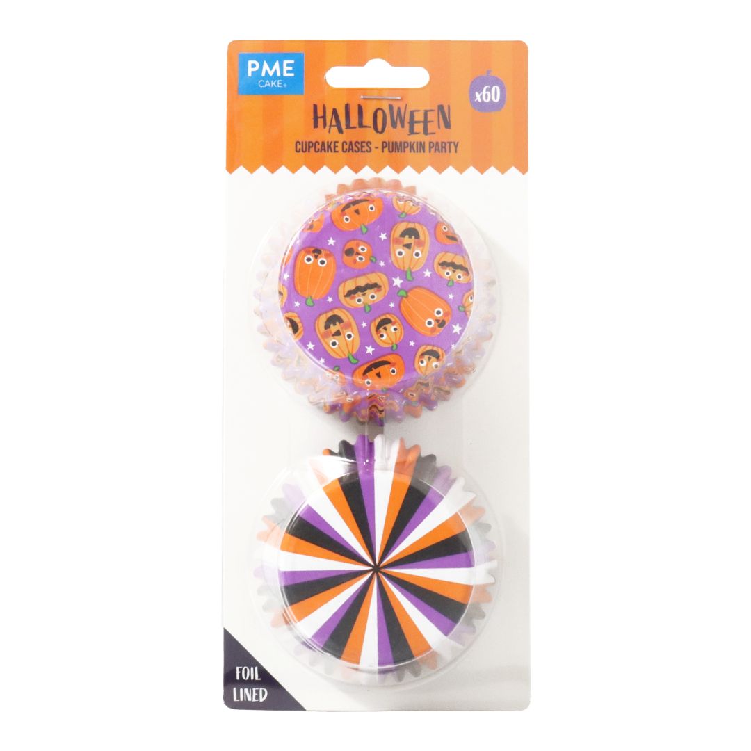 Foil-lined Cupcake Cases - Pumpkin Party (Pack of 60)