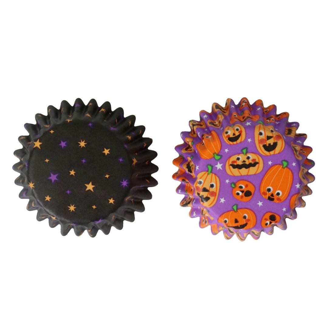 Mini Foil-lined Cupcake Cases - Pumpkin Party (Pack of 60)