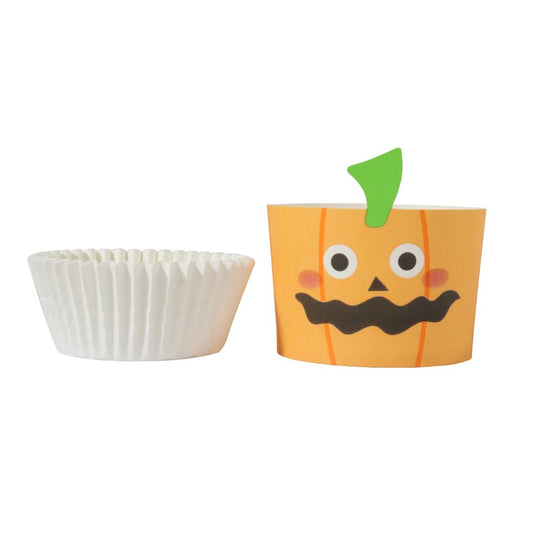 Baking Cups with Cupcake Cases - Jack-o-Lantern (Set of 12)