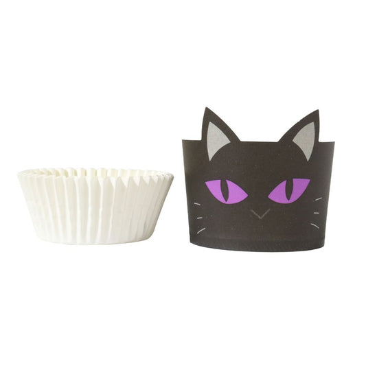 Baking Cups with Cupcake Cases - Black Cat (Set of 12)