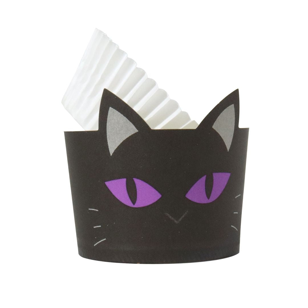 Baking Cups with Cupcake Cases - Black Cat (Set of 12)