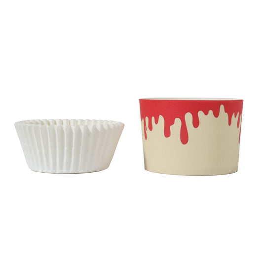 Baking Cups with Cupcake Cases - Dripping Blood (Set of 12)