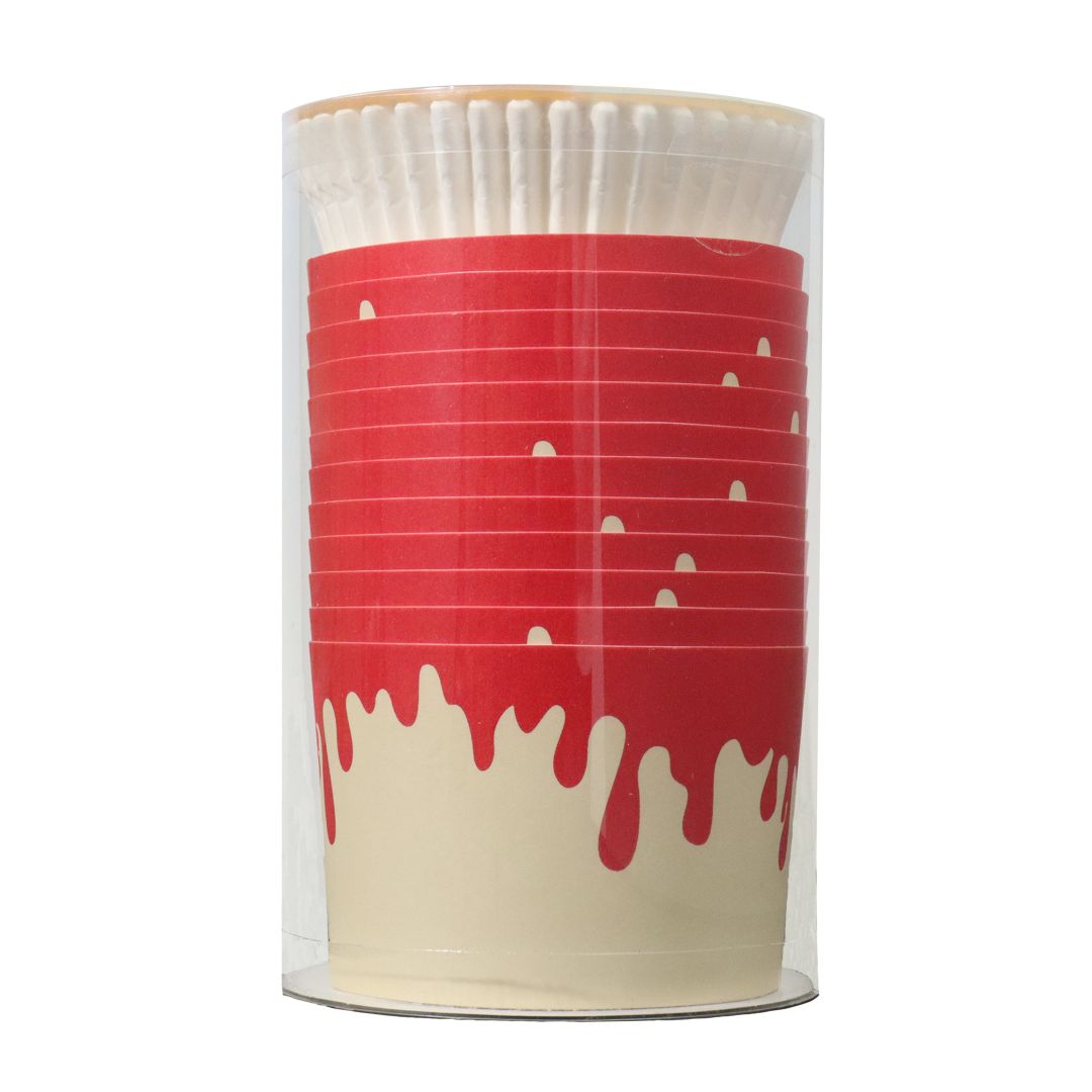 Baking Cups with Cupcake Cases - Dripping Blood (Set of 12)