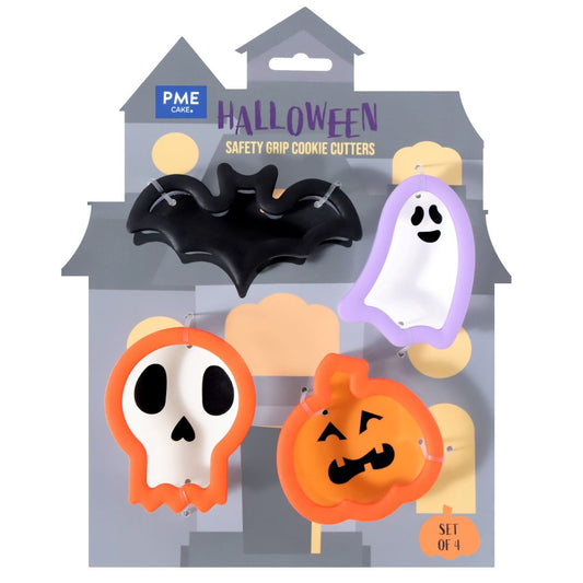 Halloween Cookie Cutters with Comfort Grip (Set of 4)