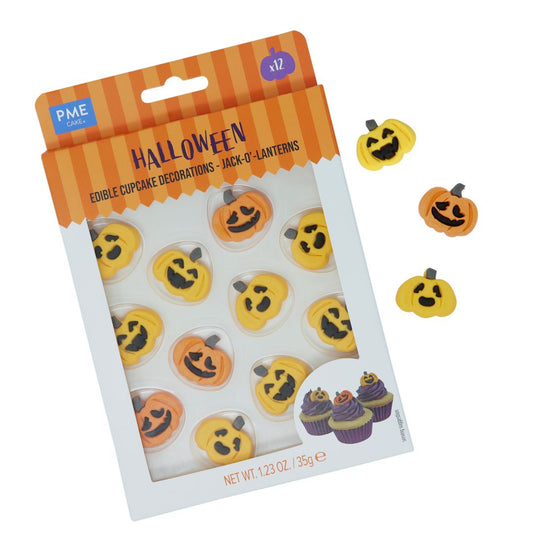 Edible Sugar Decorations - Pumpkins 12pc