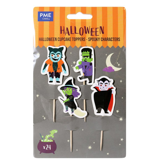 Cupcake Toppers - Spooky Characters (Set of 24)