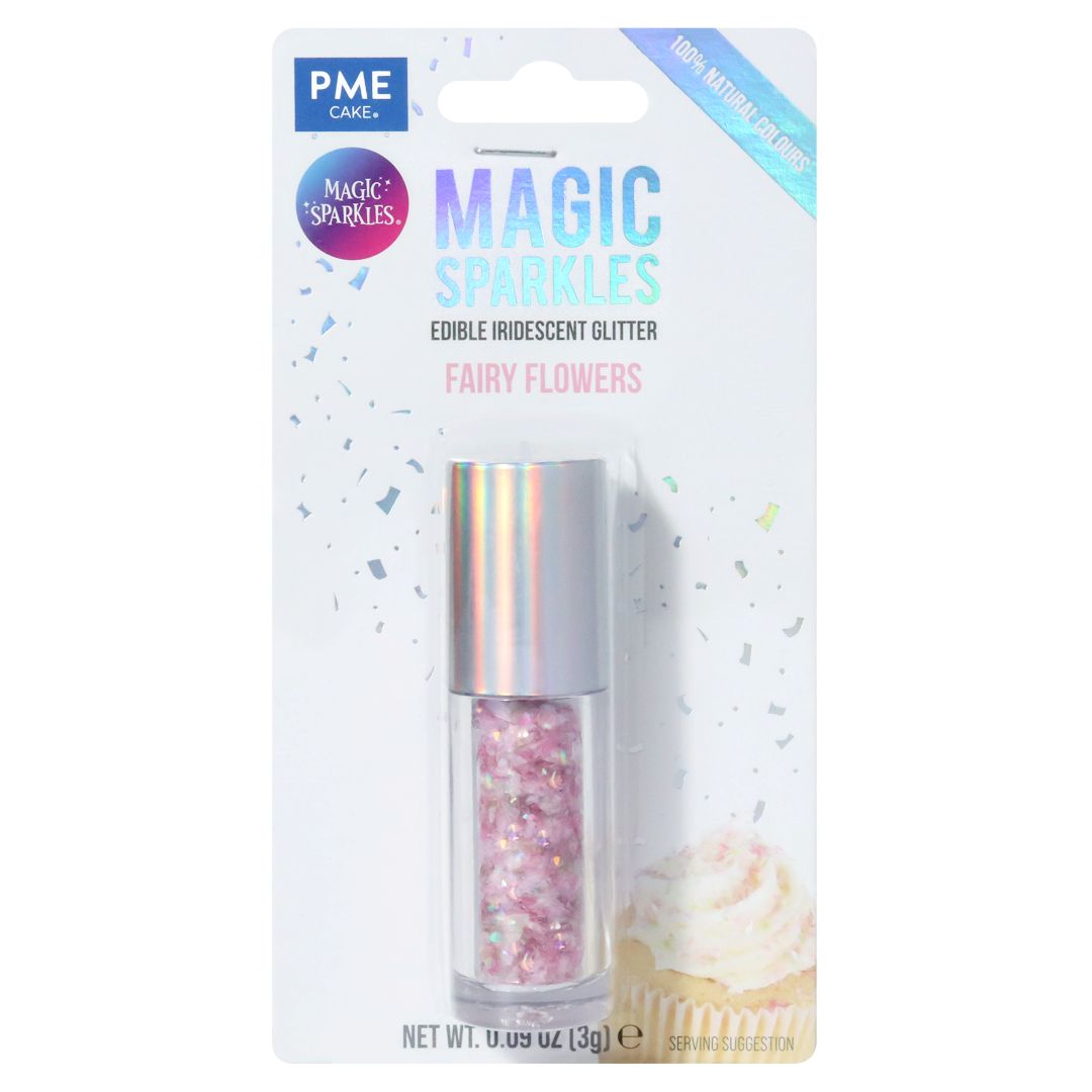 Magic Sparkles Edible Iridescent Glitter – Fairy Flowers (3g)