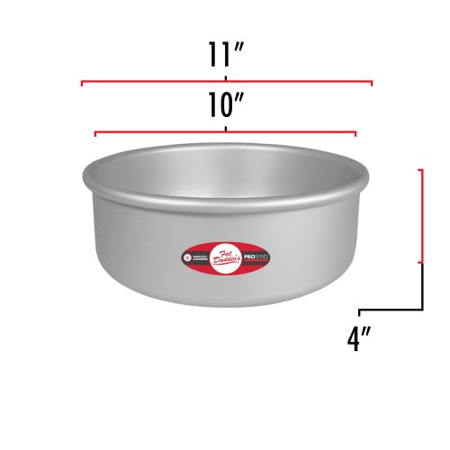 Round cake pan solid bottom 10 x 4