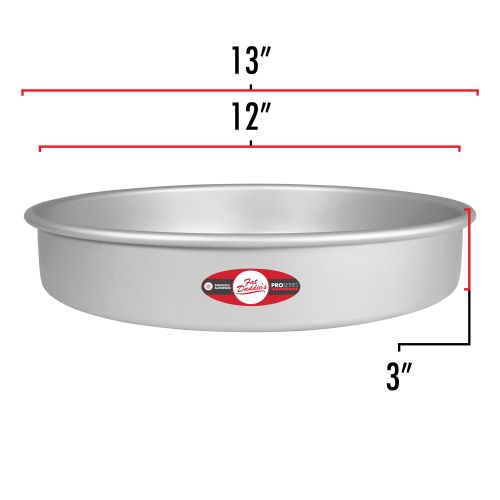 Round cake pan solid bottom 12 x 3