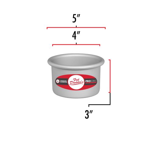 Round cake pan solid bottom 4 x 3