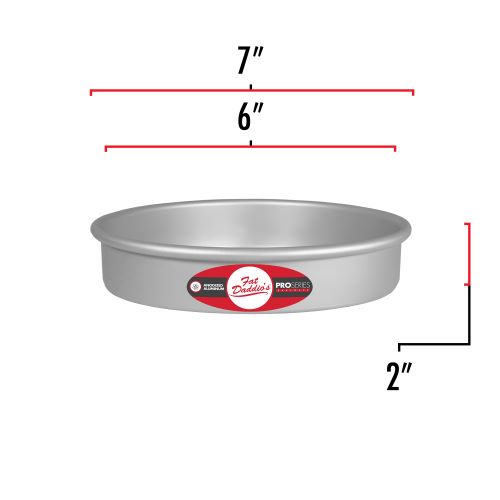 Round cake pan solid bottom 6 x 2