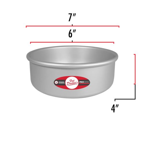 Round cake pan solid bottom 6 x 4