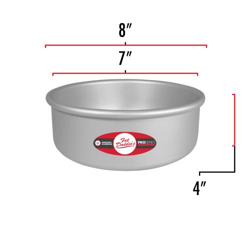 Round cake pan solid bottom 7 x 4