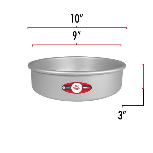 Round cake pan solid bottom 9 x 3