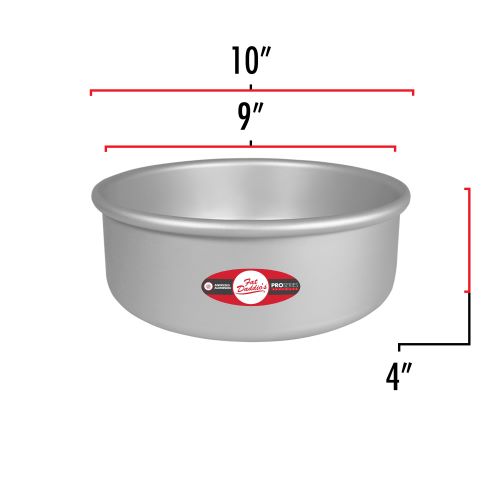 Round cake pan solid bottom 9 x 4