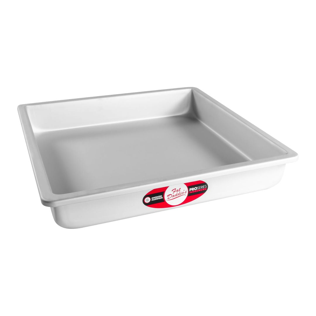 Square cake pan solid bottom 12x12x2
