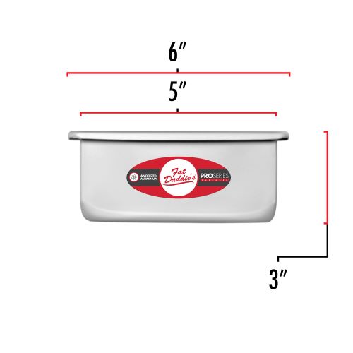 Square cake pan solid bottom 5x5x3 (O/S at FAT DADDIOS)