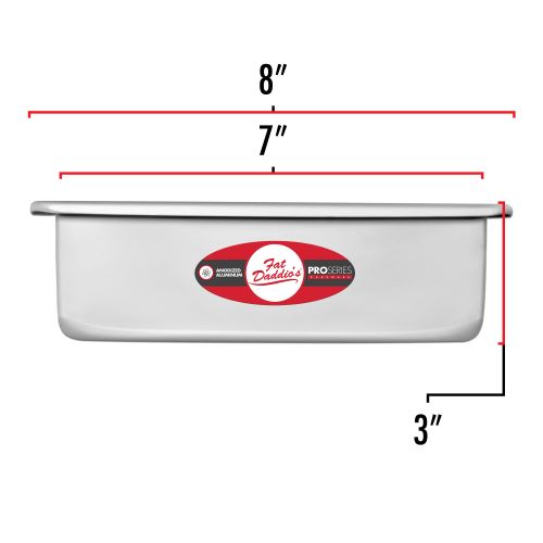 Square cake pan solid bottom 7x7x3 (O/S at FAT DADDIOS)