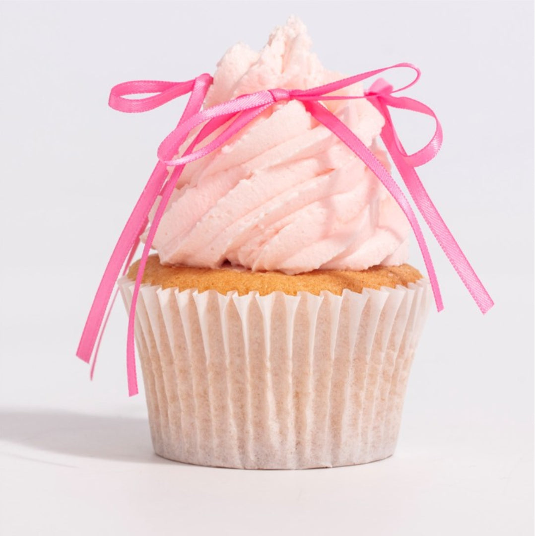 Ribbon Bow Cake Toppers – Pink 8pk