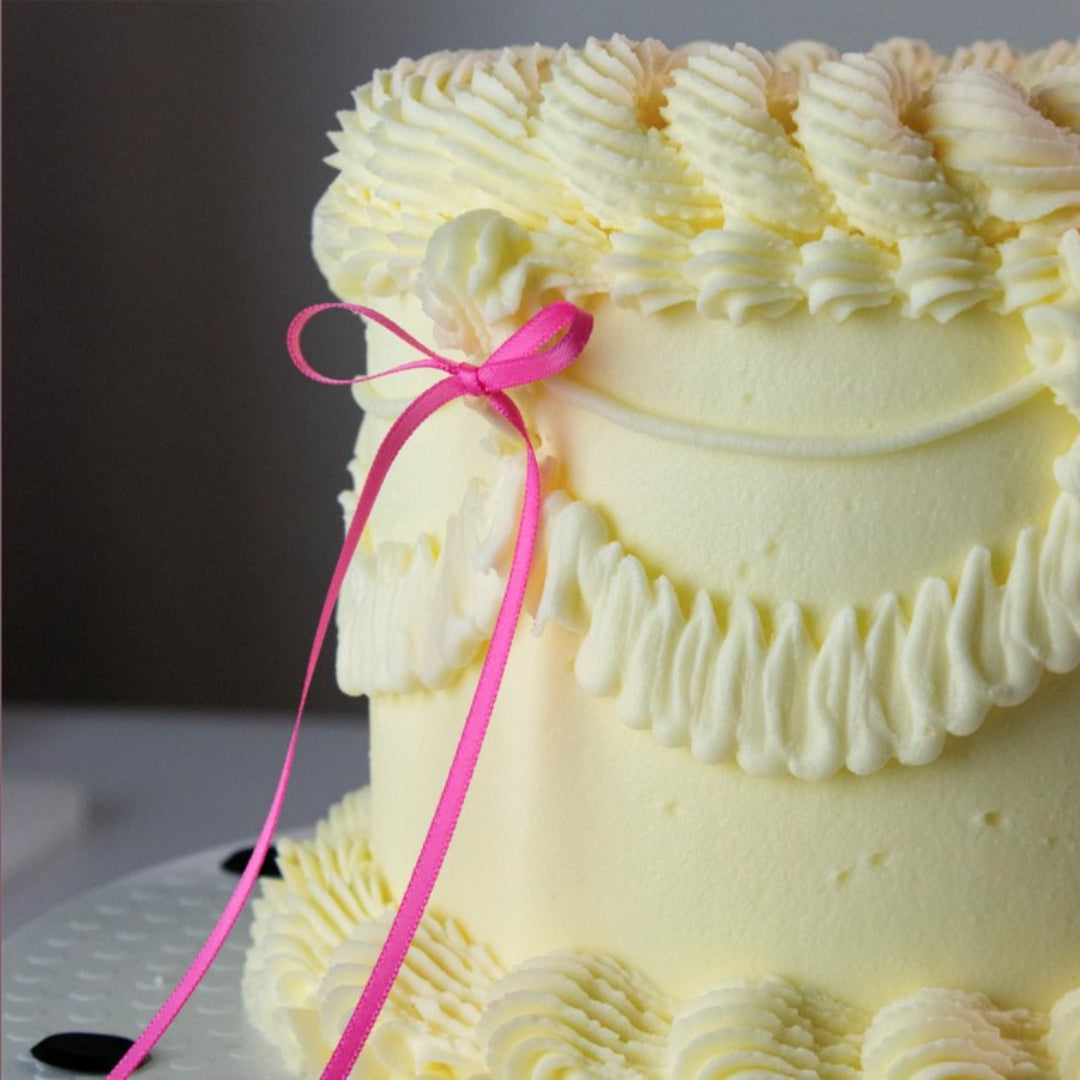 Ribbon Bow Cake Toppers – Pink 8pk