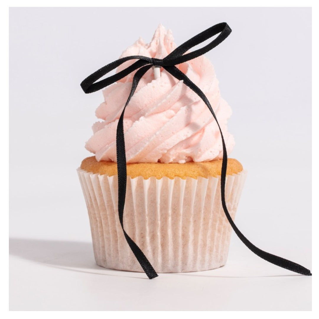 Ribbon Bow Cake Toppers – Black 8pk