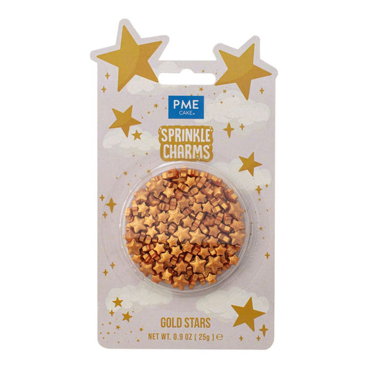 Gold Stars Sprinkle Charms 25g