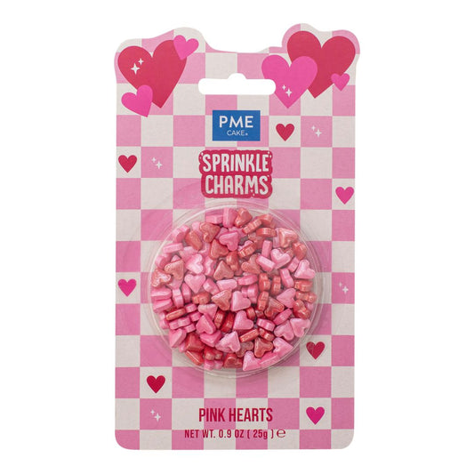 Pink Hearts Sprinkle Charms 25g