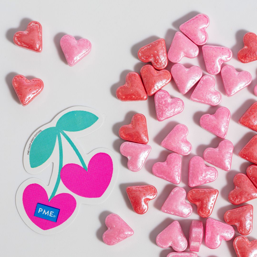 Pink Hearts Sprinkle Charms 25g