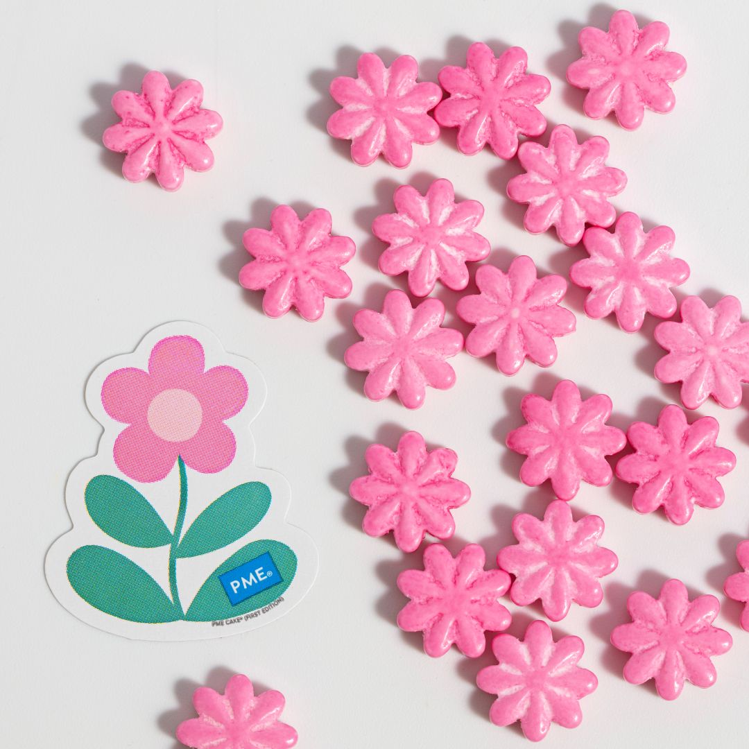 Pink Flowers Sprinkle Charms 25g